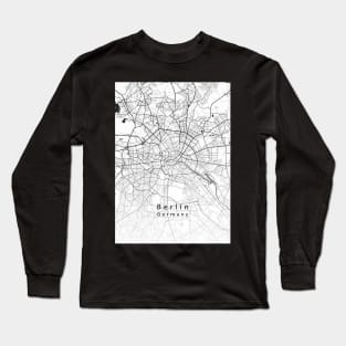 Berlin Germany City Map Long Sleeve T-Shirt